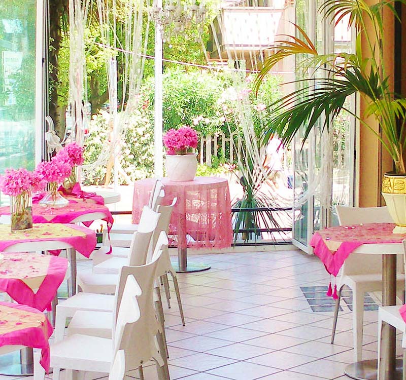 La terrazza dell'Hotel Ducale a Cattolica